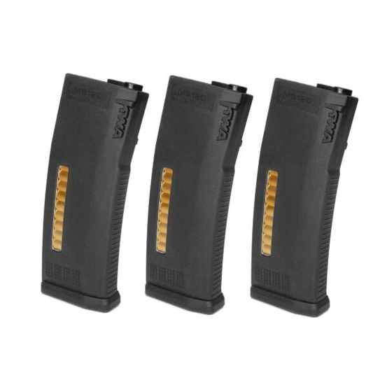KWA MS120C Adjustable Mid-Cap Magazine for M4 Series - 3 Pack-0