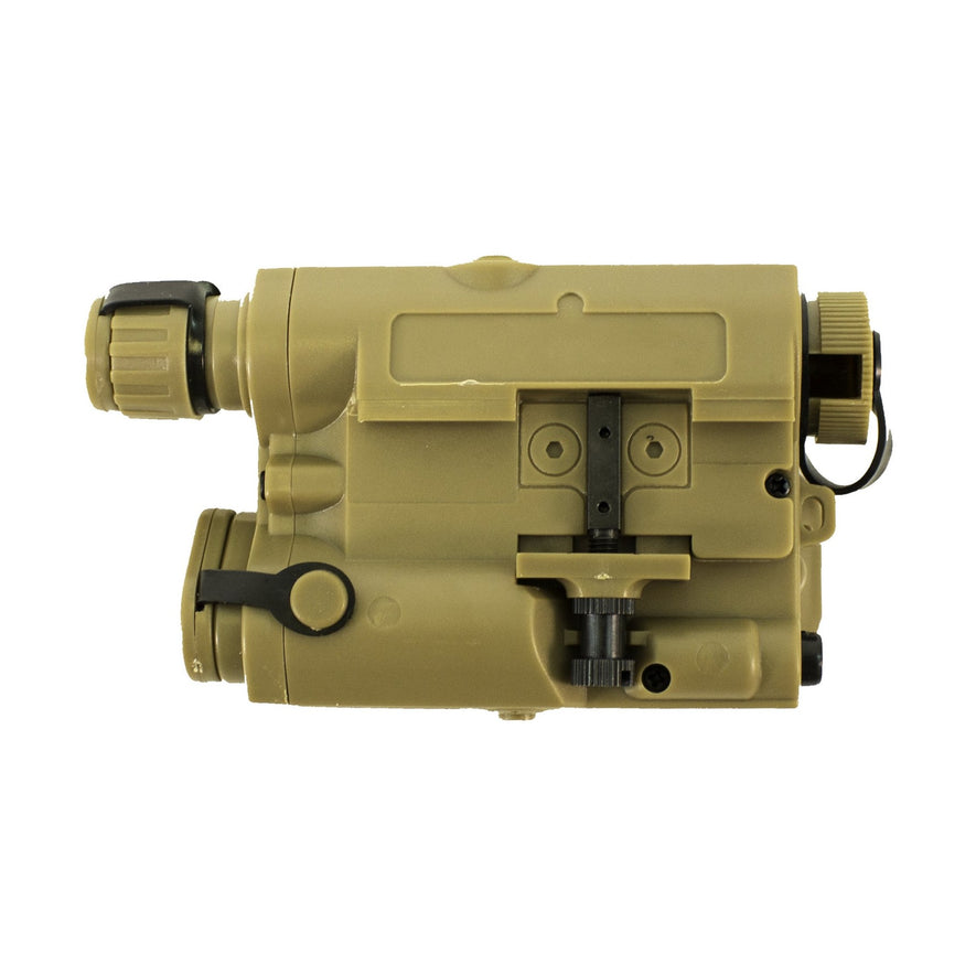 Nuprol Mock NPQ15 Battery Box in tan, compact plastic storage case with secure latch and handle for airsoft batteries.