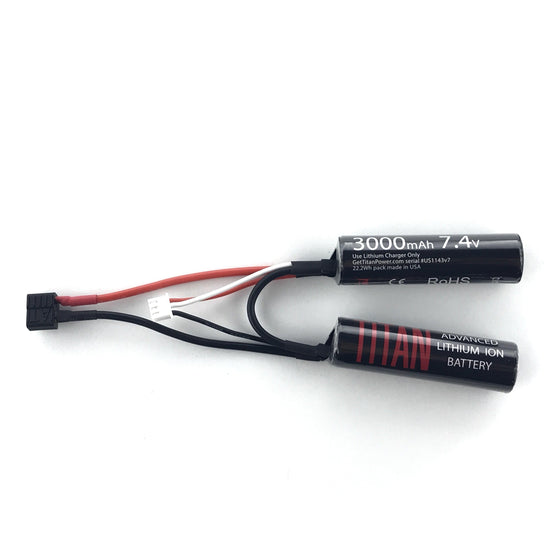 Titan Power 7.4v 3000mAh Li-Ion Nunchuck battery- Deans (T-Plug) connector-0