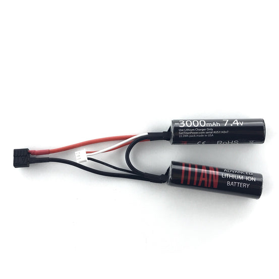 Titan Power 7.4v 3000mAh Li-Ion Nunchuck battery- Deans (T-Plug) connector-0