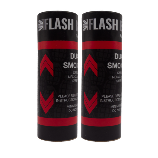 Flash Bang Smoke Dual Vent High Density Smoke Grenade- Red-0