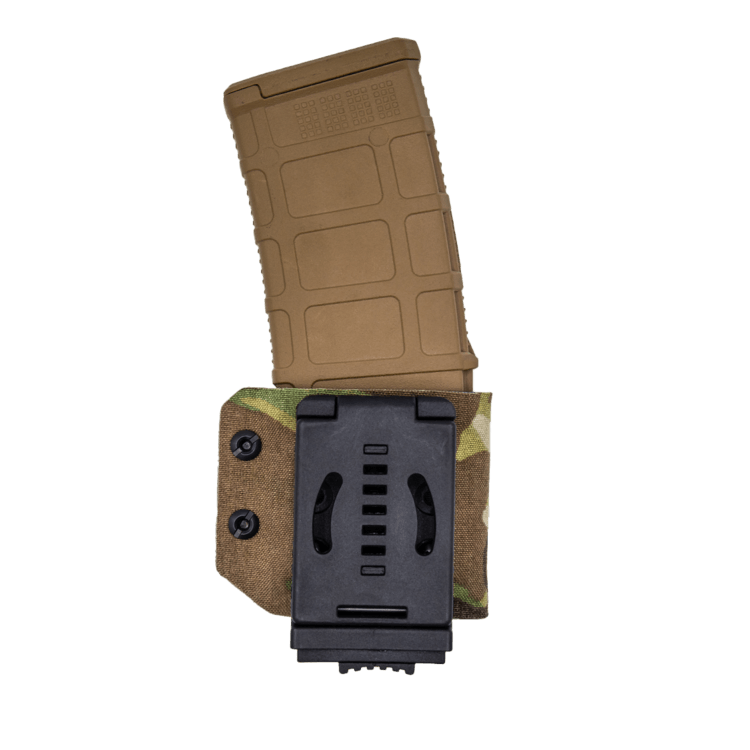 Kydex Customs 5.56 NATO magazine carrier with a durable design and adjustable retention features.