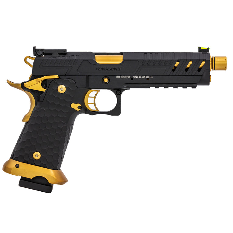 Hi-Capa CS Vengeance 5.1 GBB Pistol (Black) (Gold Match)