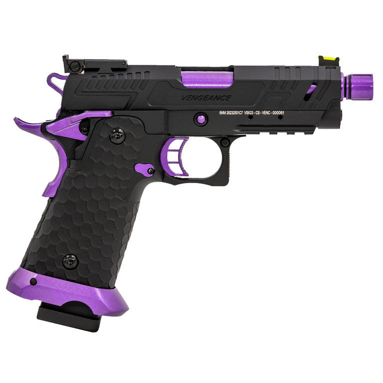 Hi-Capa CS Vengeance 3.8 Compact GBB Pistol (Black) (Purple Match)