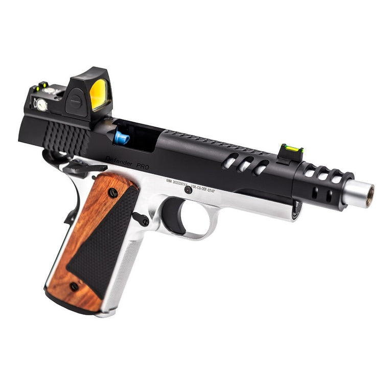 CS Defender Pro + RDS GBB Pistol (Black|Silver) (Silver Barrel)