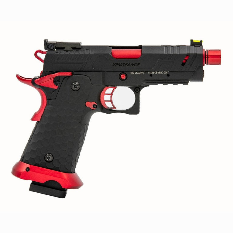 Hi-Capa CS Vengeance 3.8 Compact GBB Pistol (Black) (Red Match)