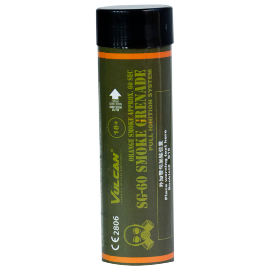 Vulcan SG-60 Ring Pull Smoke Grenade - Orange-0
