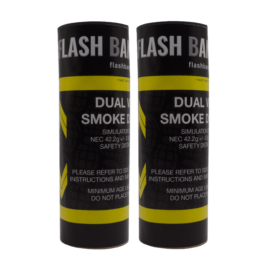 Flash Bang Smoke Dual Vent High Density Smoke Grenade- Yellow-0